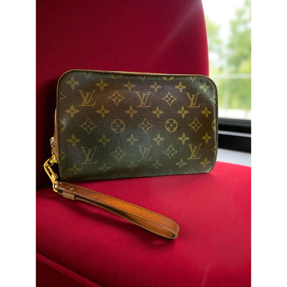 Louis Vuitton Handbags - Louis Vuitton Monogram Brown Tan Orsay Clutch Wristlet